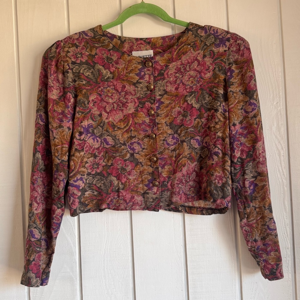 Vintage 90s Paquette Too Floral Button Up Blouse